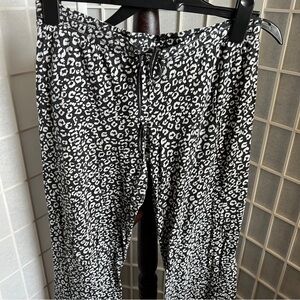 Victoria's Secret Black and White Leopard lounge pants